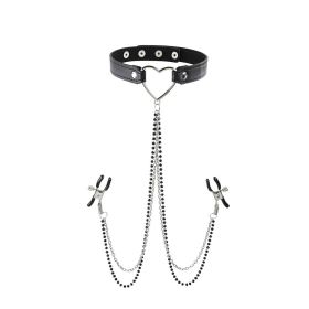 Amor Collar With Nipple Clamps