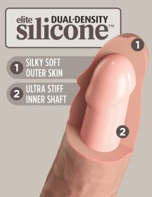 King Cock Elite 9 Inch Vibrating Silicone Dual Density Cock With Remote