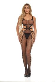 Hit the Line Crotchless Bodystocking  One Size