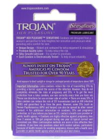Trojan Her Pleasure Sensations Lubricated Condoms