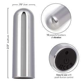 10 Function Rechargeable Bullet  Silver